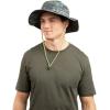 imageMISSION Cooling Anywhere Boonie Hat  Unisex WideBrim Hat for Men ampamp Women  Cools Up to 2 Hours  UPF 50 Sun ProtectionEtched Camo Black Forest
