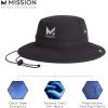 imageMISSION Cooling Bucket Hat  Unisex WideBrim Hat for Men ampamp Women  Lightweight Foldable ampamp Durable  Cools Up to 2 HoursBlack