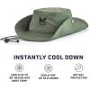 imageMISSION Cooling Bucket Hat  Unisex WideBrim Hat for Men ampamp Women  Lightweight Foldable ampamp Durable  Cools Up to 2 HoursBronze Green
