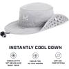 imageMISSION Cooling Bucket Hat  Unisex WideBrim Hat for Men ampamp Women  Lightweight Foldable ampamp Durable  Cools Up to 2 HoursCharcoal Mission Print