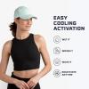 imageMISSION Cooling UPF Performance Hat  Unisex One Size Cap for Workouts Golf ampamp Running  Sweat ampamp Water Activated TechnologyHoney Dew