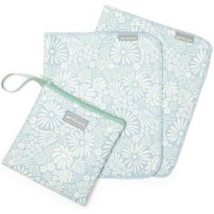 imageMISSION Cool Anywhere Towel 2Pack Soft Lightweight Fabric  Cools Up to 2 Hours  UPF 50 Sun Protection  Machine Washable Daisy Coral CloudTonal Blue Fog