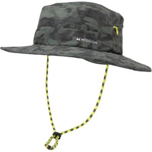 imageMISSION Cooling Anywhere Boonie Hat  Unisex WideBrim Hat for Men ampamp Women  Cools Up to 2 Hours  UPF 50 Sun ProtectionEtched Camo Black Forest