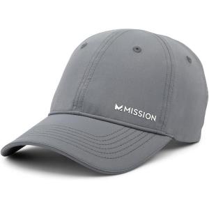 imageMISSION Cooling UPF Performance Hat  Unisex One Size Cap for Workouts Golf ampamp Running  Sweat ampamp Water Activated TechnologyCharcoal
