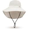 imageCooling Sun Defender Sun Hat UPF 50 UV Protection for Men Women Wide Brim Outdoor Hat for Hiking Fishing Beach GardeningGlacier Grey