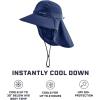 imageCooling Sun Defender Sun Hat UPF 50 UV Protection for Men Women Wide Brim Outdoor Hat for Hiking Fishing Beach GardeningNavy