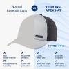imageMISSION Cooling Apex Hat  Unisex Baseball Cap  Lightweight ampamp Adjustable  Cools Up to 2 Hours  UPF 50 Sun ProtectionAlloyBlack