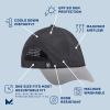 imageMISSION Cooling Apex Hat  Unisex Baseball Cap  Lightweight ampamp Adjustable  Cools Up to 2 Hours  UPF 50 Sun ProtectionAlloyBlack