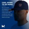 imageMISSION Cooling Flex Varsity Hat  Unisex Baseball Cap  Lightweight ampamp Stretch Fit  Cools Up to 2 Hours  UPF 50 ProtectionNavy