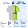 imageMISSION Cooling Safety Shirt HiVis Yellow Reflective Design Cools Up to 2 Hours  UPF 50 Sun Protection  ANSI Certified