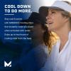 imageMISSION Cooling Stretchy Visor  Unisex Visor Hat for Men and Women No Slip Band UPF 50 Sun Protection VisorBlack