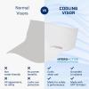 imageMISSION Cooling Stretchy Visor  Unisex Visor Hat for Men and Women No Slip Band UPF 50 Sun Protection VisorWhite