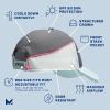 imageMISSION Cooling Summit Hat  Unisex Baseball Cap  Lightweight ampamp Adjustable  Cools Up to 2 Hours  UPF 50 Sun ProtectionCharcoalKnockout Pink