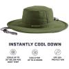 imageMISSION Cooling UPF Boonie Hat  Unisex Sun Hat for Hiking Beach ampamp Fishing  Sweat ampamp Water Activated TechnologyBronze Green