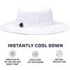 imageMISSION Cooling UPF Boonie Hat  Unisex Sun Hat for Hiking Beach ampamp Fishing  Sweat ampamp Water Activated TechnologyWhite