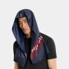 imageMISSION Max Plus Cooling Hoodie Towel Hood Towel Cools Instantly When Wet UPF 50 Sun Protection Contours Your Head to Stay in Place Great for Sports Fitness Gym BlackNavy