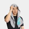 imageMISSION Max Plus Cooling Hoodie Towel Hood Towel Cools Instantly When Wet UPF 50 Sun Protection Contours Your Head to Stay in Place Great for Sports Fitness Gym BlackAlloy