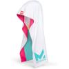 imageMISSION Reversible Cooling Hoodie Towel Hood Towel Cools Instantly When Wet UPF 50 Sun Protection Contours Your Head to Stay in Place Great for Sports Fitness Gym White MultiWhite Multi