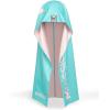 imageMISSION Reversible Cooling Hoodie Towel Hood Towel Cools Instantly When Wet UPF 50 Sun Protection Contours Your Head to Stay in Place Great for Sports Fitness Gym White MultiPink Mint