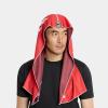 imageMISSION Reversible Cooling Hoodie Towel Hood Towel Cools Instantly When Wet UPF 50 Sun Protection Contours Your Head to Stay in Place Great for Sports Fitness Gym White MultiRed Burgundy