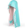 imageMISSION Reversible Cooling Hoodie Towel Hood Towel Cools Instantly When Wet UPF 50 Sun Protection Contours Your Head to Stay in Place Great for Sports Fitness Gym White MultiPink Mint