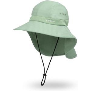 imageCooling Sun Defender Sun Hat UPF 50 UV Protection for Men Women Wide Brim Outdoor Hat for Hiking Fishing Beach GardeningHedge Green