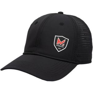 imageMISSION Cooling Flex Varsity Hat  Unisex Baseball Cap  Lightweight ampamp Stretch Fit  Cools Up to 2 Hours  UPF 50 ProtectionBlack