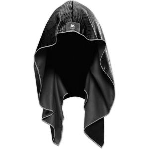 imageMISSION Cooling Hoodie Towel Hood Towel Evaporative Cool Technology Cools Instantly When Wet UPF 50 Sun Protection Contours Your Head to Stay in Place Great for Sports Fitness GymBlack