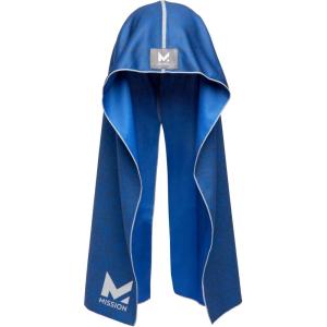 imageMISSION Cooling Hoodie Towel Hood Towel Evaporative Cool Technology Cools Instantly When Wet UPF 50 Sun Protection Contours Your Head to Stay in Place Great for Sports Fitness GymAstra Lapis Blue