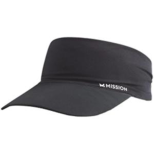 imageMISSION Cooling Stretchy Visor  Unisex Visor Hat for Men and Women No Slip Band UPF 50 Sun Protection VisorBlack