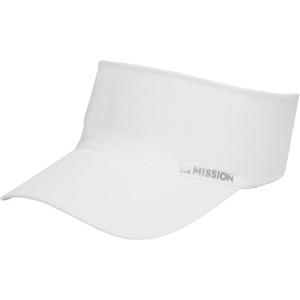 imageMISSION Cooling Stretchy Visor  Unisex Visor Hat for Men and Women No Slip Band UPF 50 Sun Protection VisorWhite