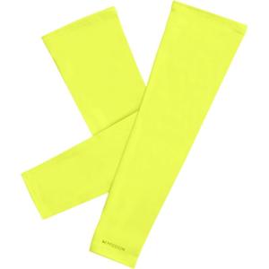 imageMISSION Cooling Sun Sleeves  Lightweight Stretch Fabric  Cools Up to 2 Hours  UPF 50 Sun Protection  Machine WashableSafety Yellow
