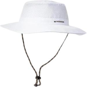 imageMISSION Cooling UPF Boonie Hat  Unisex Sun Hat for Hiking Beach ampamp Fishing  Sweat ampamp Water Activated TechnologyWhite