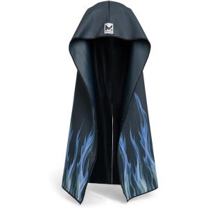 imageMISSION Max Plus Cooling Hoodie Towel Hood Towel Cools Instantly When Wet UPF 50 Sun Protection Contours Your Head to Stay in Place Great for Sports Fitness Gym BlackGhost Flames