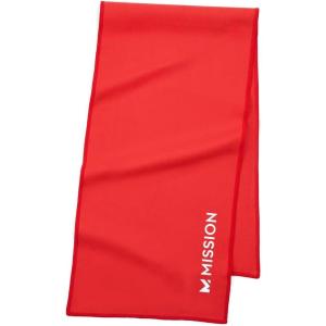 imageMISSION OnTheGo Cooling Towel  Soft Lightweight Fabric  Cools Up to 2 Hours  UPF 50 Sun Protection  Machine Washable AlloyRed