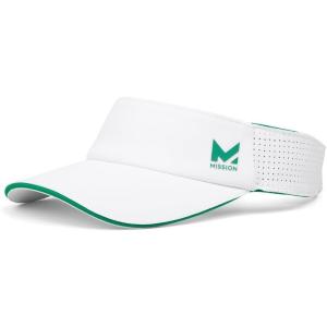 imageMISSION Structured Cooling Visor  Unisex One Size Cap for Tennis Golf ampamp Running  Lightweight ampamp DurableWhite