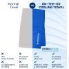 imageMISSION OnTheGo Cooling Towel Blue  Soft Lightweight Fabric  Cools Up to 2 Hours  UPF 50 Sun Protection  Machine WashableBlue