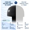 imageMission Cooling Helmet Liner with Nape Black  Lightweight ampamp Breathable  Cools Up to 2 Hours  UPF 50 Sun Protection  Machine Washable