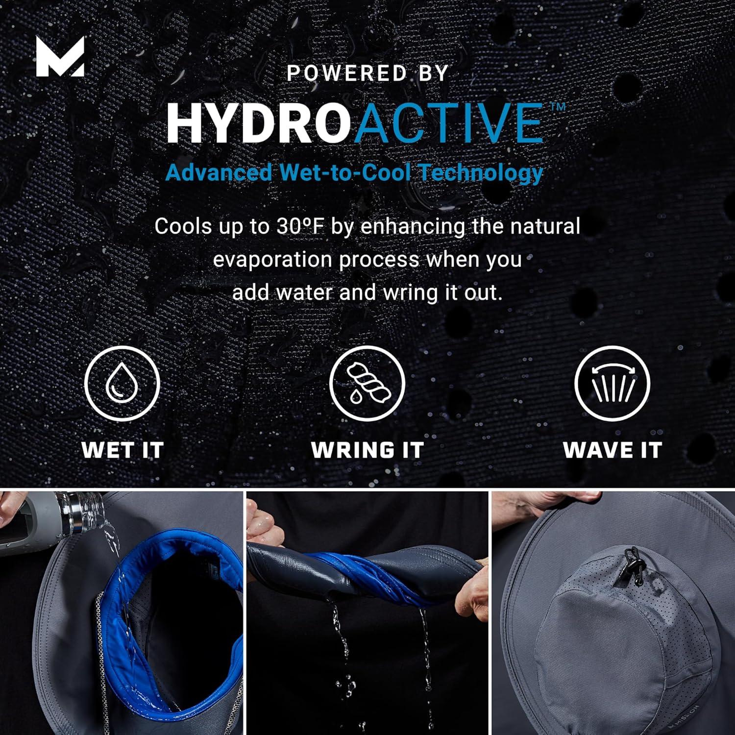 imageMISSION Cooling UPF Bucket Hat  Unisex Sun Hat for Hiking Golfing ampamp Fishing  Sweat ampamp Water Activated Technology Honeydew Prism